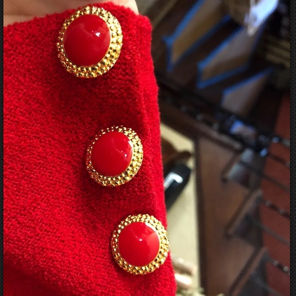 NWT St John Collection Marie Gray Wool Knit Dress - Picture 6 of 7